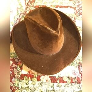 Cowboy Hat Bailey U-Rollit Faux Suede 'Cattleman's Style' Vintage